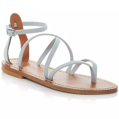 K. Jacques Womens Epicure Leather Ankle Strap Strappy Sandals Shoes BHFO 1262 • £96.41