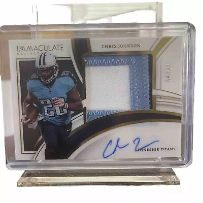 2022 Panini Immaculate Football Chris Johnson 3 Color Patch Auto /99 • $21.50