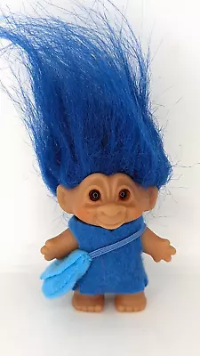 Troll Doll Dam Vintage 3 Inch Blue Hair • $26