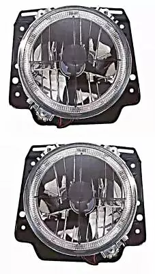 $89.31 • Buy Headlight Set Black For VW Golf Mk2 83-92