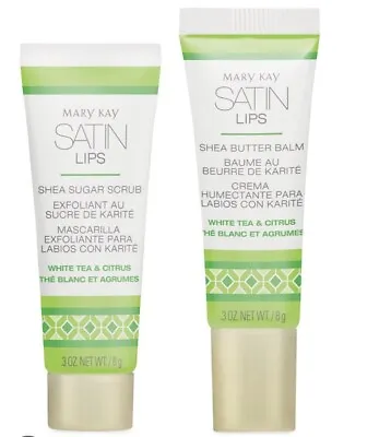 Mary Kay Satin Lips Set~nib~white Tea & Citrus Shea Butter Balm~exfoliate Scrub! • $14.50