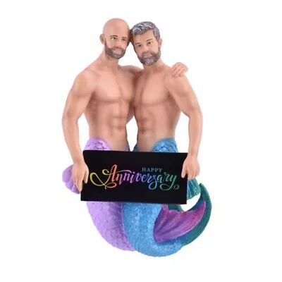 December Diamonds 55-55435 Happy Anniversary Merman Ornament • $47.99