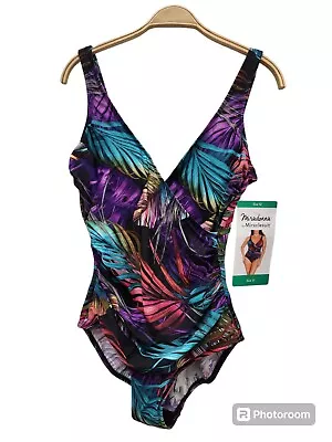 Miradonna By Miraclesuit Shaping Padded  V-Neck Swimsuit Size 12 • $40.50