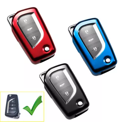 1pc TPU Flip Key Fob Cover For 2019-2022 Toyota Camry RAV4 Corolla C-HR LE SE • $9.98