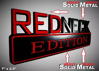 SOLID METAL Redneck Edition BEAUTIFUL EMBLEM Ford Tailgate Door Fender Badge • $26.99