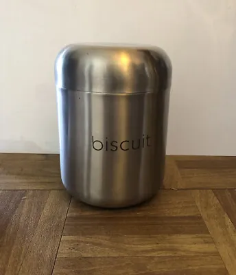 Biscuit Canister Silver Coloured  • £5.99