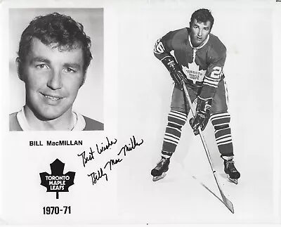 Bill MacMillan Autographed Signed 8x10 RARE Maple Leafs Press Photo NHL Reprint • $19.95