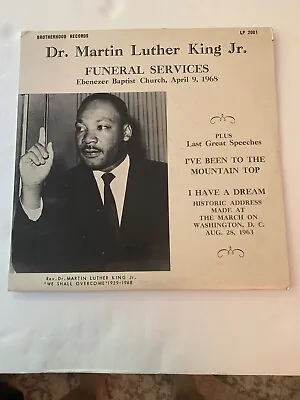 Dr. Martin Luther King Jr. Funeral Service 1969 Vinyl NM Cover Vg-Ex • $30