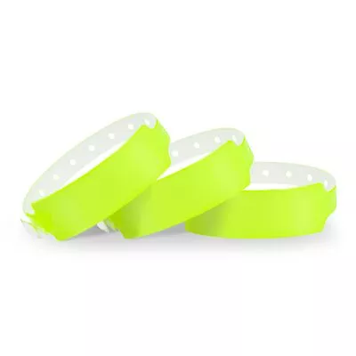 Neon Yellow Wristbands 500 Pack - Colored Wristbands For Events Vinyl Wrist ... • $57.62