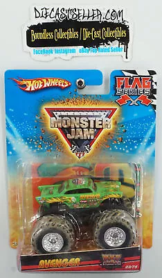 Hot Wheels 2009 Monster Jam Monster Truck Avenger Green Flag Series Mud Trucks • $17.87