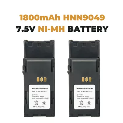 2PC HNN9049 HNN9050 Ni-MH Battery For Motorola Radius P1225 P1225LS P1325 SP1225 • $42.99