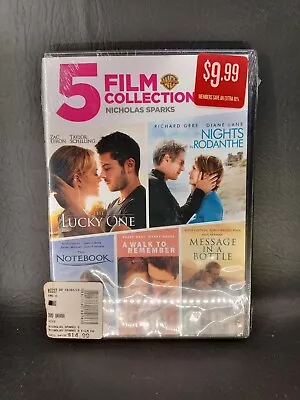 5 Nicholas Sparks Film Collection (DVD)(The Notebook Message In A Bottle Lucky • $9.99