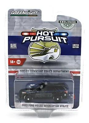 1:64 GreenLight *HOT PURSUIT* 2023 Ford Utility SHELBY TOWNSHIP MI Police NIP • $6.99