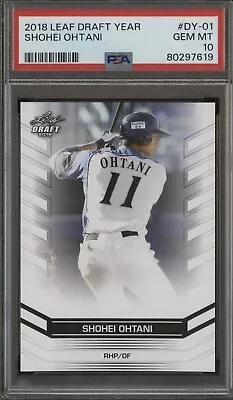 2018 Leaf Draft Year #DY-01 Shohei Ohtani RC Rookie PSA 10 GEM MINT • $118.85