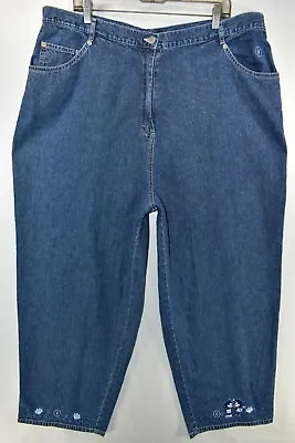 $19.99 • Buy Disney Crop Capri Mickey Minnie Mouse Jeans Womens Size XXL Blue Meas. 39x27.5