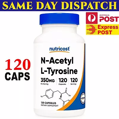 Nutricost N-Acetyl-L-Tyrosine  350mg 120 Capsules Premium Quality AU Stock !! • $34.95