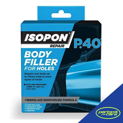 U-POL ISOPON P40 Body Filler Compound Car Body Repair Paste Kit For Holes 100ml • £8.74