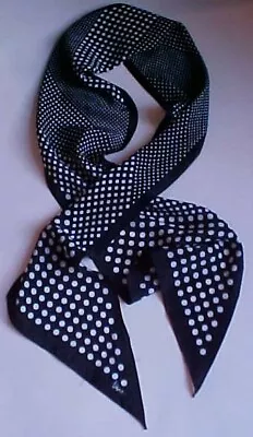 VERA Neumann Scarf Signed Black White Polka Dot Vintage • $16