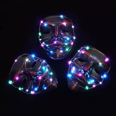 $9.99 • Buy V For Vendetta LED Light Up Hacker Mask Anonymous EDC Night Club Costume Props