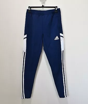 Nwt Men's Adidas Condivo 22 Training Soccer Pant Blue Ankle Zip Sz S • $27