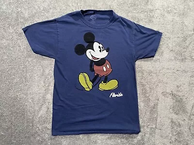 Mickey Mouse Shirt Womens Mens Blue Front Logo Cotton T-shirt • $6.50