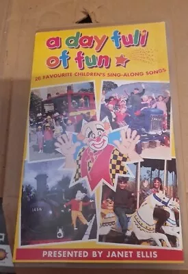 Janet Ellis A Day Full Of Fun Uk Full Carton Vhs Video 1994 Sing-along Songs • £11