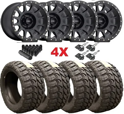 Method Nv Mr305 Wheels Rims Tires 35 12.50 17 Mt Mud Package Black Set Fits Jeep • $2395