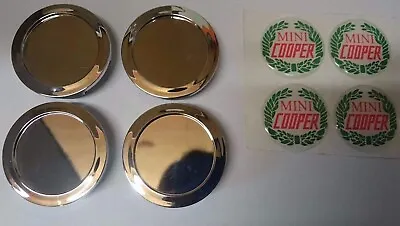 Classic Mini Chrome Wheel Centre Cap Set Of 4 'mini Cooper' For Sportspack 2gm1 • £65