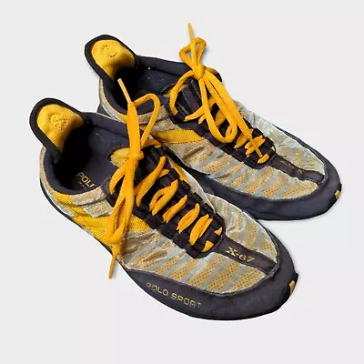 $16.95 • Buy Polo Sport Ralph Lauren X-67 Women's Size 6 Brown Gold Sneakers Sports Shoes
