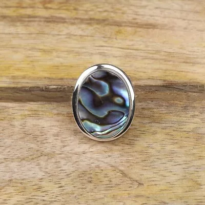 Abalone Shell Ring 925 Sterling Silver Men's Ring Bohemian Ring Anniversary Gift • $86