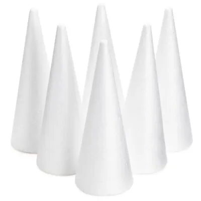 6 Pack Foam Cones For Crafts Holiday Decorations Handmade Gnomes 3.8 X 9.5 In • $18.99