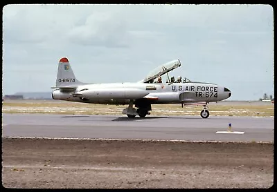 Vintage 35mm Ektachrome Slide Of A Pacific Air Forces T-33A At Hickam AFB - 1967 • $1.99