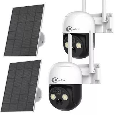 XVIM 4MP WiFi Solar Camera Outdoor Battery Wireless Security  Camera System • $89.99