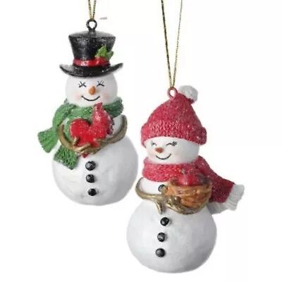 Regency Snowman With Cardinal Ornaments 2 Asst New • $15