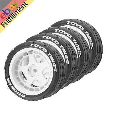 4x Tyres Drift Wheel Hub Tire For HPI KYOSHO Tamiya WRC TT02 XV01 1:10 RC Car A • $21.99
