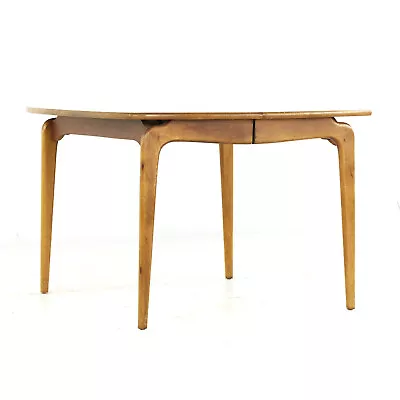 Lane Perception Mid Century Walnut Expanding Dining Table With 2 Leaves • $3347