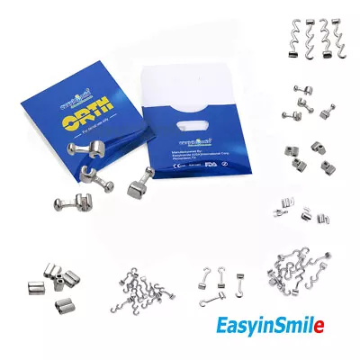 1Kit Stainless Steel Dental Orthodontic Crimpable Hooks Sliding Long Easyinsmile • $8.89