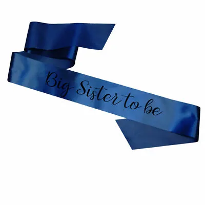 New Big Sister To Be Children's Baby Shower Sash Gift Decoration Accessory Party • £5.79
