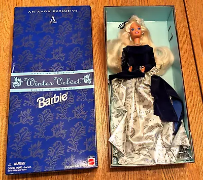 Vintage Winter Velvet Barbie 1995 Special Edition Avon Exclusive 15571 NIB • $12.98