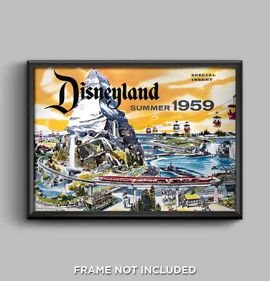 Disneyland Summer 1959 Print Poster Matterhorn Monorail Skyway Wall Art Sub 3429 • $29.95