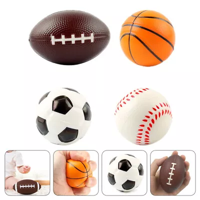  4 Pcs Foam Sports Ball Elasticity Basketball Gifts Kids Football • $8.88