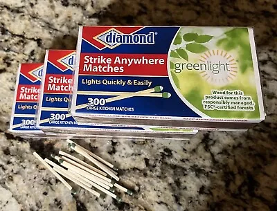 (3 Boxes) (300 Per Box)Vintage Diamond Strike Anywhere Matches Fast Shipping • $17.49