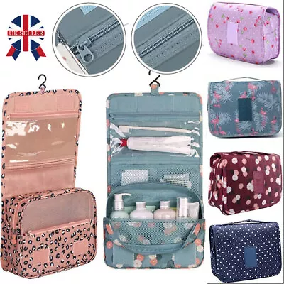 £4.79 • Buy Womens Wash Bag Toiletry Handbag Hanging Travel Case Cosmetic Make Up Pouch UK