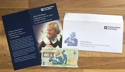 Jack Nicklaus £5 Note - Strictly Limited Edition Uncirculated Commemorative Note • £49.99