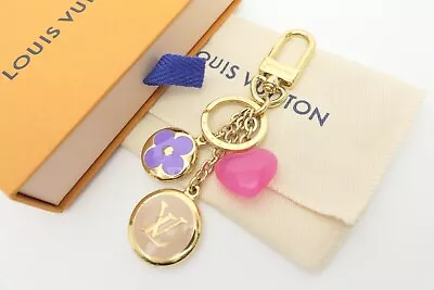 Louis Vuitton Authentic Metal Plastic Porte Cles LV Key Chain Bag Charm Auth • $239