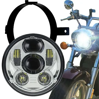 LED Projection Headlight Kit For Honda VTX 1300 1800 C/N/R/S/T 5 3/4  Chrome • $129.99