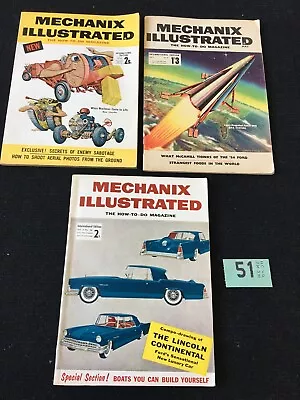 Mechanix Illustrated Magazine December 1954 May 1954 & July 1955 • $12.38