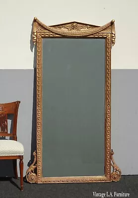 Vintage French Louis XVI Style Rococo Full Length Wall Mantle Mirror • $1276