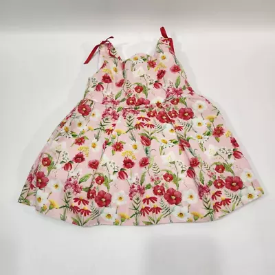 Mayoral Girls Fit & Flare Dress Multicolor Floral Short Mini Sweetheart Spain 9M • $17.09