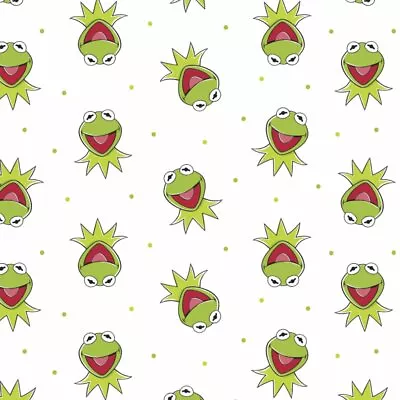 33  Muppets Collection Camelot Kermit Frog White Kids Cartoon Baby Cotton Fabric • $9.89